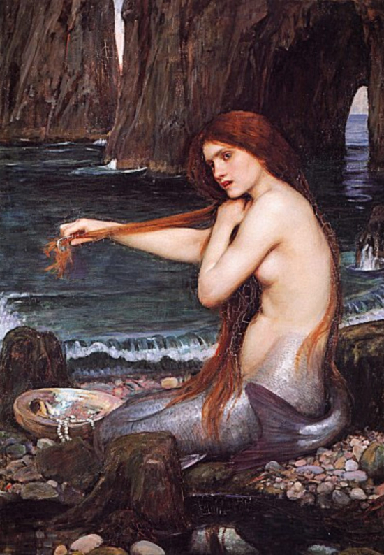 Mermaid-painting-by-John-William-Waterhouse